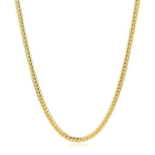 10k Yellow Gold Classic Solid Miami Cuban Chain (2.60 mm) - Image 2