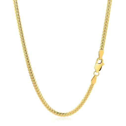 10k Yellow Gold Classic Solid Miami Cuban Chain (2.60 mm) - Image 3