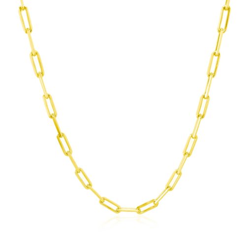10K Yellow Gold Paperclip Chain (2.50 mm) - Image 2