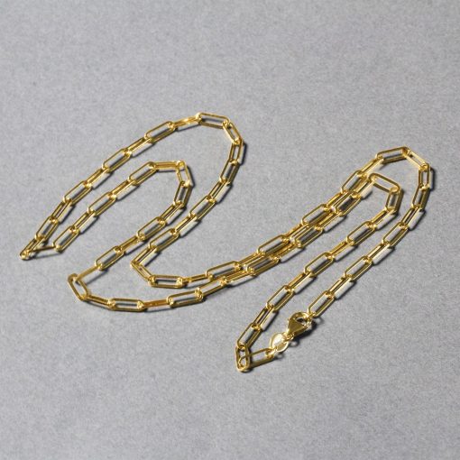 10K Yellow Gold Paperclip Chain (2.50 mm) - Image 5