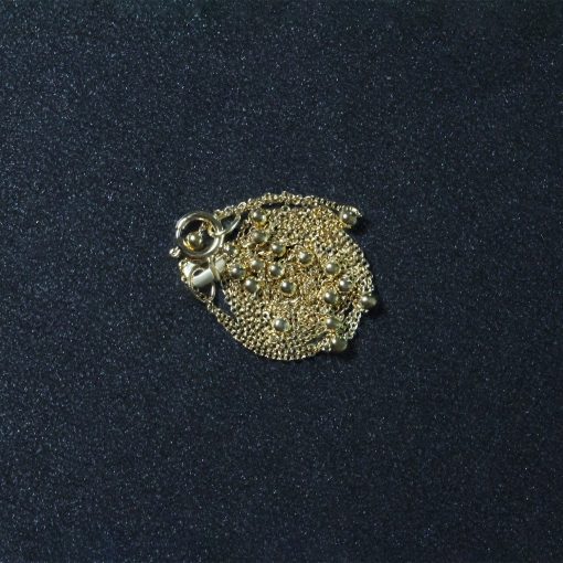 Bead Links Saturn Chain in 14k Yellow Gold (1.80 mm) - Image 4