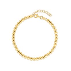 14k Yellow Gold Bead Chain Necklace(4mm)