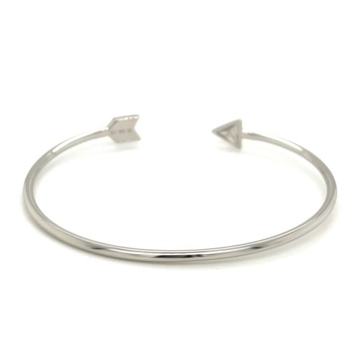 Sterling Silver Polished Arrow Cuff Bangle (3.00 mm) - Image 3