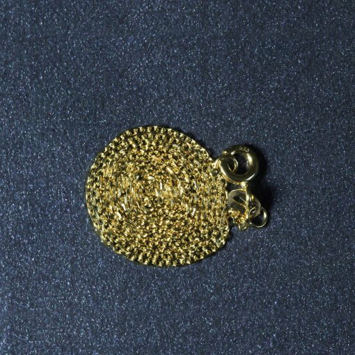 18k Yellow Gold Diamond Cut Cable Link Chain (1.10 mm) - Image 6