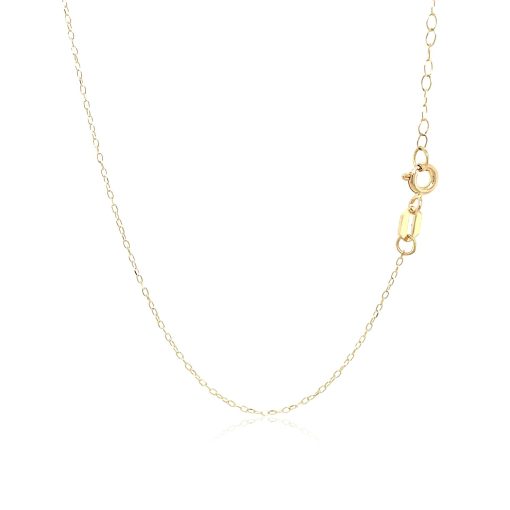 14k Yellow Gold Necklace with Dog Paw Print Symbol in Mother of Pearl - Image 3