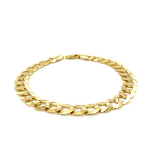 10k Yellow Gold Curb Bracelet (8.20 mm) - Image 3