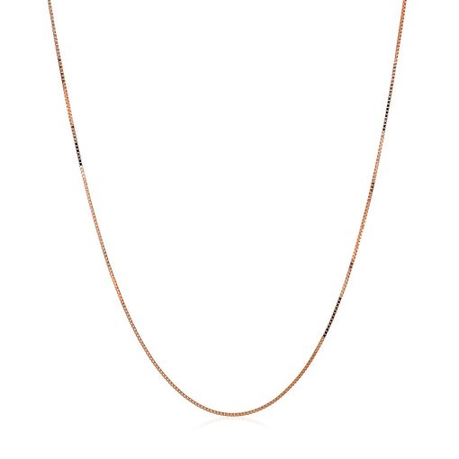 10k Rose Gold Classic Box Chain (0.45 mm) - Image 2