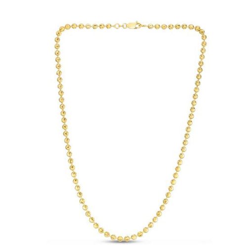 Moon Cut Bead Chain in 14k Yellow Gold (4.00 mm) - Image 2