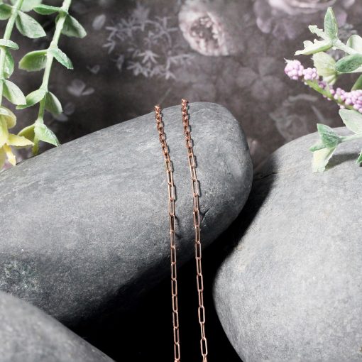 14k Rose Gold Adjustable Paperclip Chain (1.50 mm) - Image 3