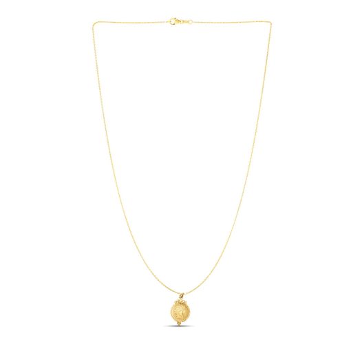 14k Yellow Gold with Round Roman Coin Pendant - Image 2