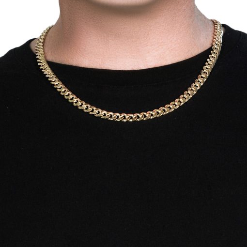 10k Yellow Gold Light Miami Cuban Chain (8.00 mm) - Image 3