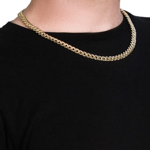 10k Yellow Gold Light Miami Cuban Chain (8.00 mm) - Image 4