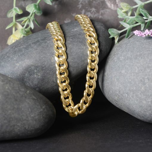 10k Yellow Gold Light Miami Cuban Chain (8.00 mm) - Image 5