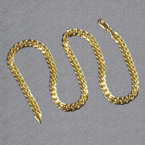 10k Yellow Gold Light Miami Cuban Chain (8.00 mm) - Image 6