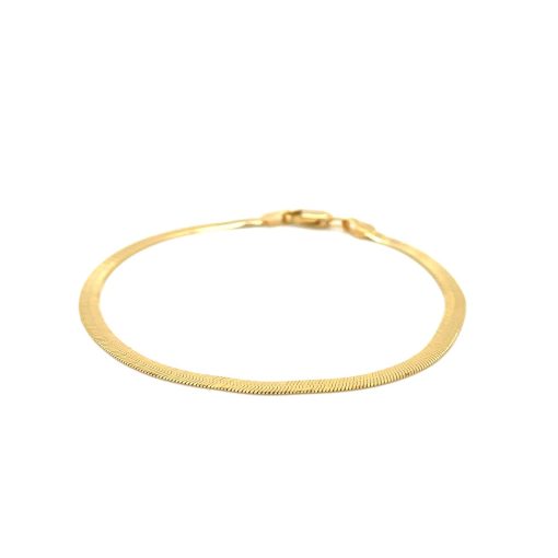 Imperial Herringbone Bracelet in 10k Yellow Gold  (2.80 mm) - Image 2