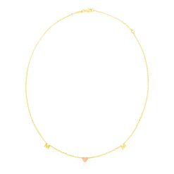 14k Yellow and Rose Gold Mom Necklace