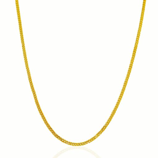 18k Yellow Gold Gourmette Chain (2.20 mm) - Image 2