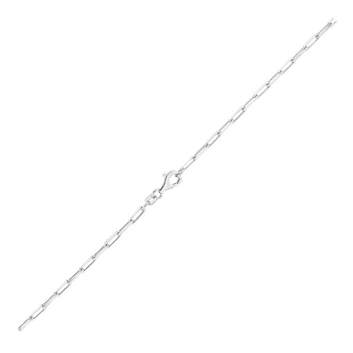 Sterling Silver Rhodium Plated Paperclip Chain (3.00 mm) - Image 3