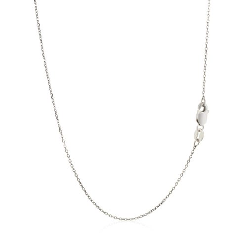 14k White Gold Bar Pendant with Diamonds - Image 3