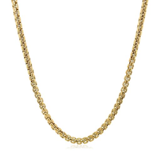 14k Yellow Gold Solid Round Box Chain (2.50 mm) - Image 2