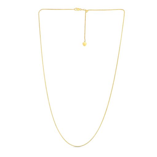14k Yellow Gold Adjustable Franco Chain (1.00 mm) - Image 2