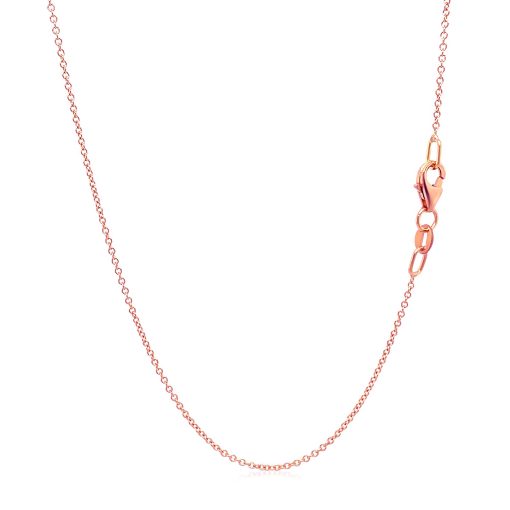 Double Extendable Cable Chain in 14k Rose Gold (1.00 mm) - Image 2