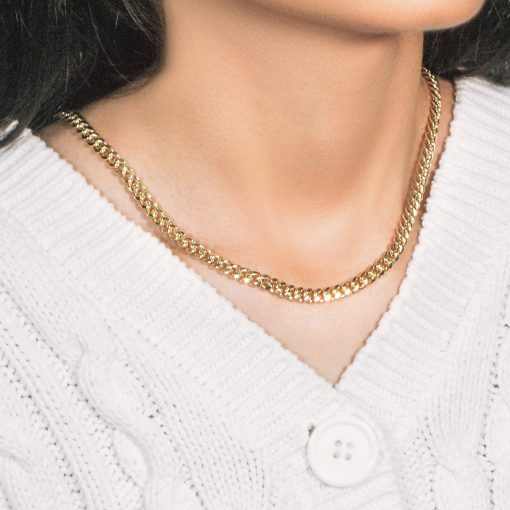 10k Yellow Gold Semi Solid Miami Cuban Chain (5.00 mm) - Image 2