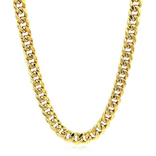 10k Yellow Gold Semi Solid Miami Cuban Chain (5.00 mm) - Image 5