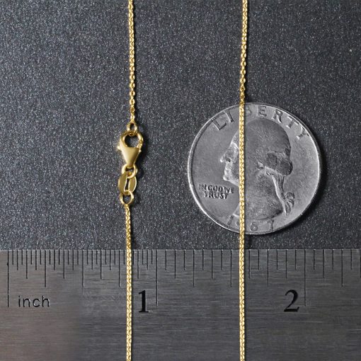 10k Yellow Gold Oval Cable Link Chain (0.97 mm) - Image 4