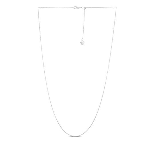 Adjustable Cable Chain in 14k White Gold (0.97 mm) - Image 2