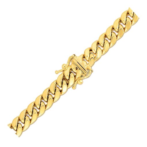 10k Yellow Gold Semi Solid Miami Cuban Chain (6.60 mm) - Image 2