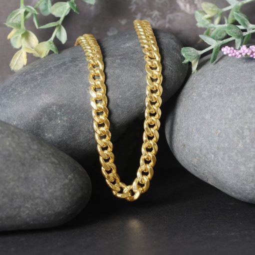 10k Yellow Gold Semi Solid Miami Cuban Chain (6.60 mm) - Image 5