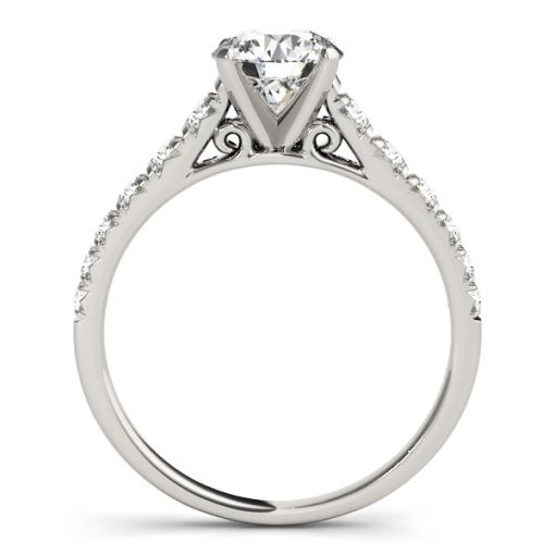 14k White Gold Prong Set Graduated Diamond Engagement Ring (1 7/8 cttw) - Image 2