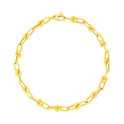 14k Yellow Gold 7 1/2 inch Jax Chain Bracelet (3.00 mm) - Image 2
