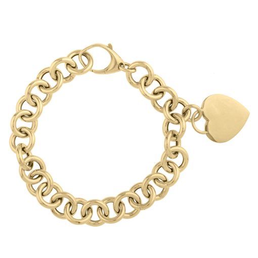 14k Yellow Gold 7 1/2 inch Rolo Link Bracelet (11.40 mm) - Image 2