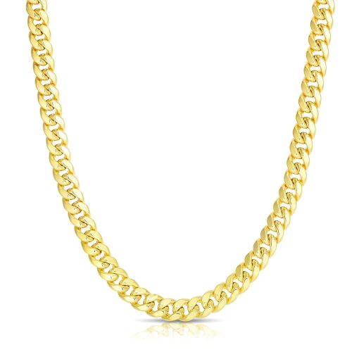 14k Yellow Gold Semi Solid Miami Cuban Chain (6.10 mm) - Image 2