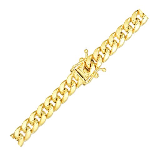 14k Yellow Gold Semi Solid Miami Cuban Chain (6.10 mm) - Image 3