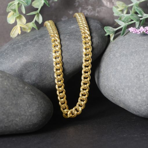 14k Yellow Gold Semi Solid Miami Cuban Chain (6.10 mm) - Image 5