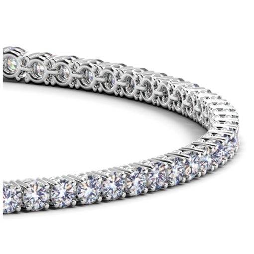 Lab Grown Round Diamond Tennis Bracelet in 14k White Gold (3 cctw F/G  VS2/SI1) - Image 2