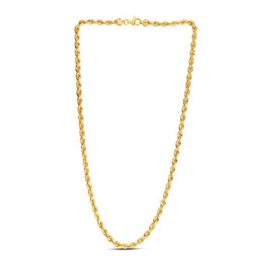 14k Yellow Gold Light Rope Chain (4.30 mm) - Image 3