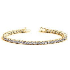 Lab Grown Round Diamond Tennis Bracelet in 14k Yellow Gold (6 cctw F/G  VS2/SI1)