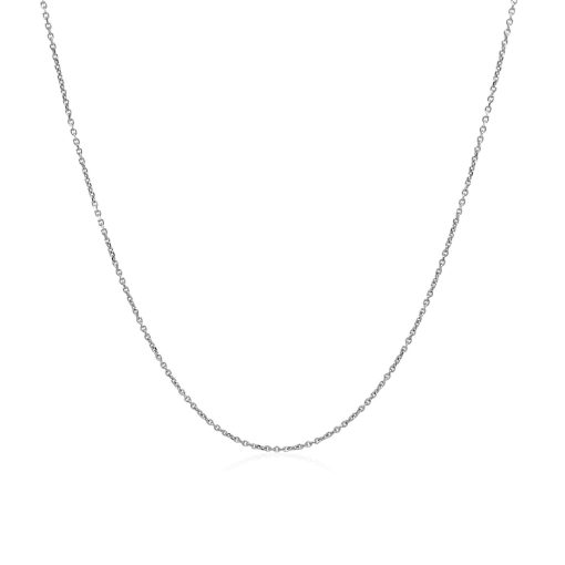 10k White Gold Cable Link Chain (0.50 mm) - Image 2