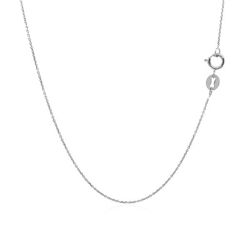 10k White Gold Cable Link Chain (0.50 mm) - Image 3