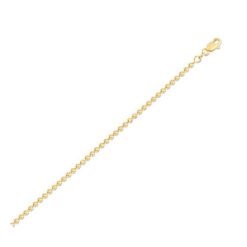 Moon Cut Bead Chain in 14k Yellow Gold (2.50 mm)
