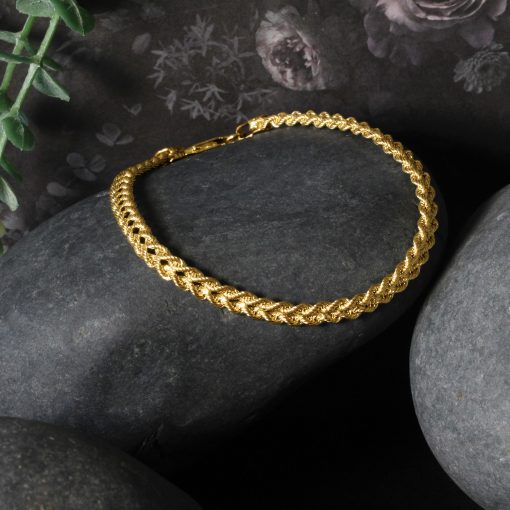 Double Rope Chain Bracelet in 10k Yellow Gold (2.10 mm) - Image 2