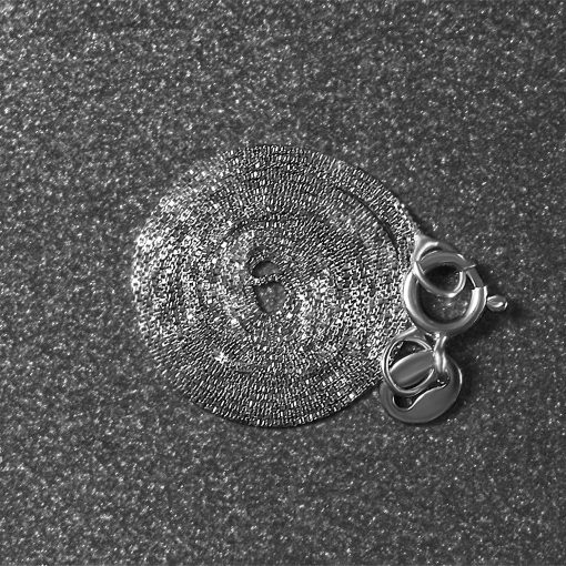 14k White Gold Classic Box Chain (0.40 mm) - Image 6