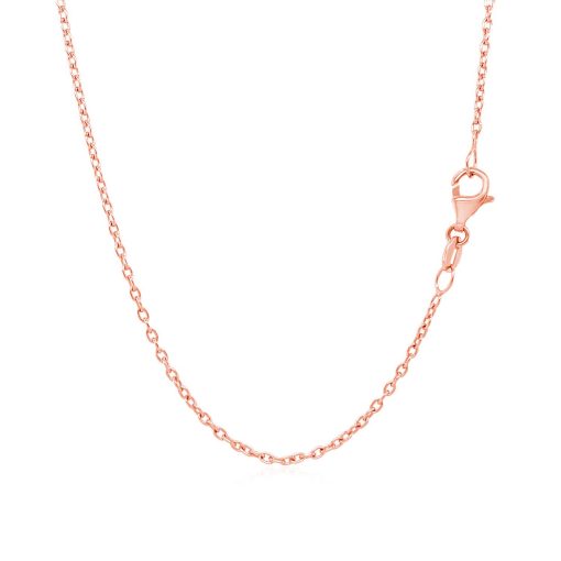 14k Rose Gold Round Cable Link Chain (1.50 mm) - Image 3