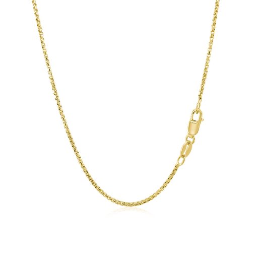 14k Yellow Gold Round Box Chain (1.30 mm) - Image 3