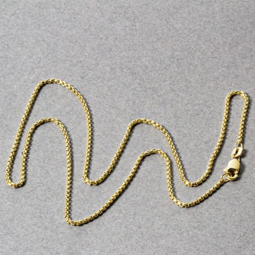 14k Yellow Gold Round Box Chain (1.30 mm) - Image 5