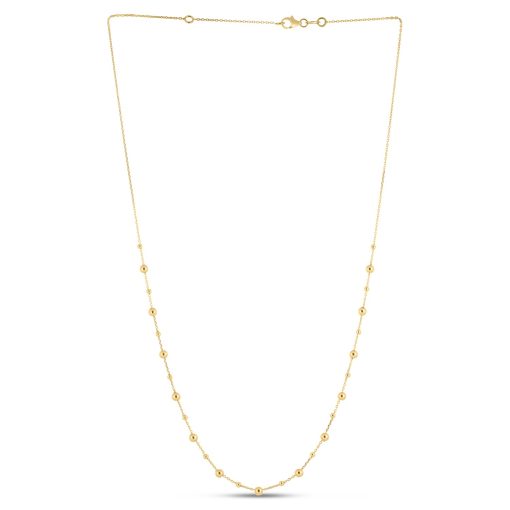 14k Yellow Gold Bead Necklace